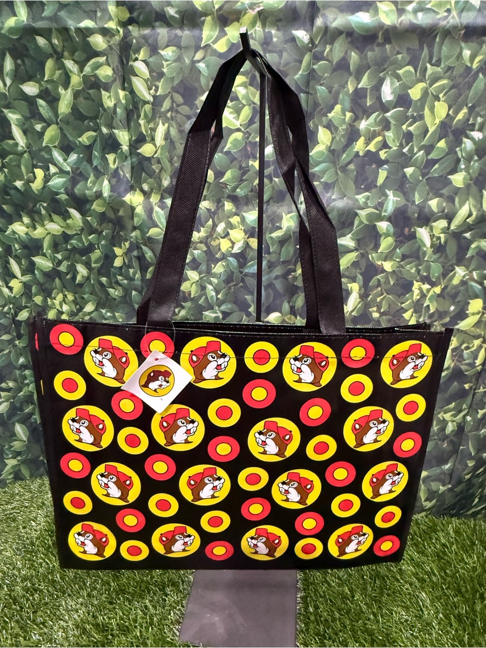 Buc-ee's Beaver Logo All-Over Print Reusable Tote Bag New with Tags